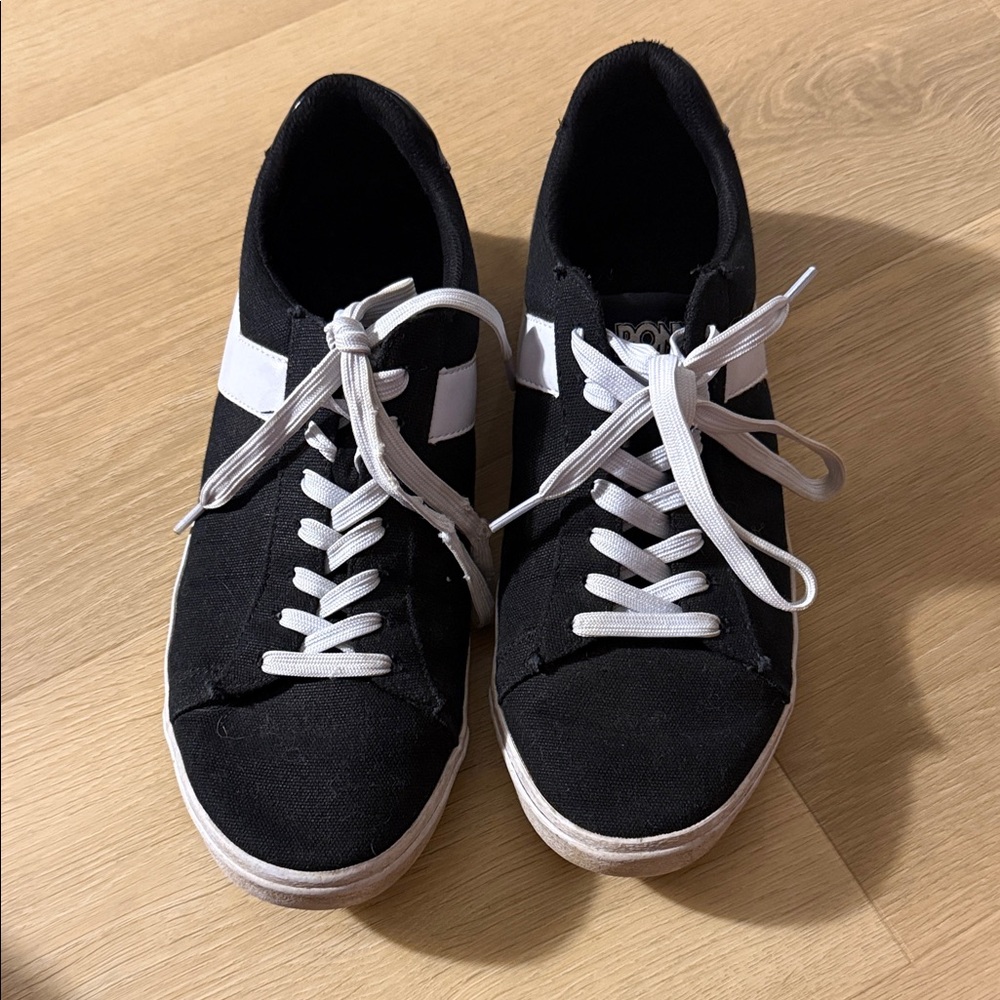 Black and White Canvas Sneakers